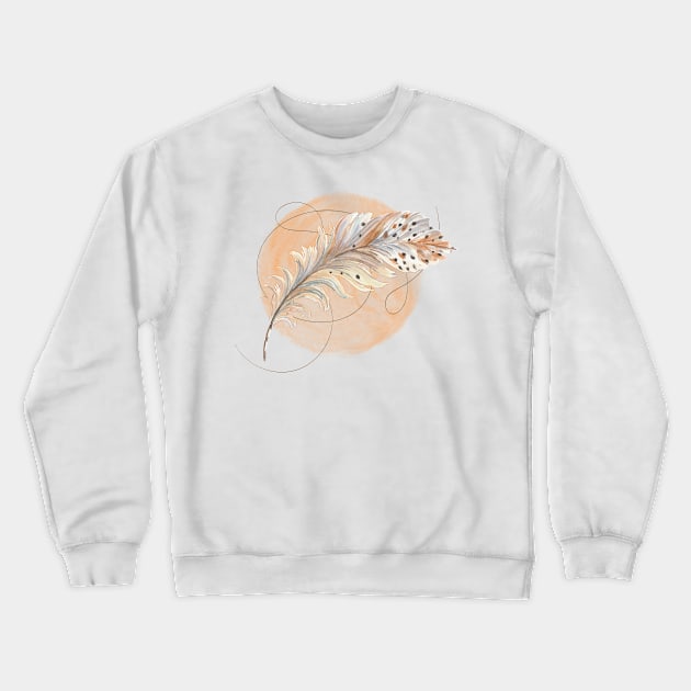 Minimalist Boho Feather Crewneck Sweatshirt by AwkwardTurtle